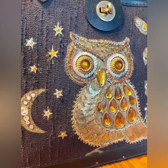 1960’s Vintage Enid Collins style Owl Jeweled Handbag - Picture 9 of 10